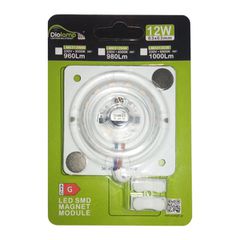 Πλακέτα LED SMD MAGNET MODULE 12W 230VAC 980lm 160° με ενδιάμεσο χρώμα φωτός 4000K Ra80