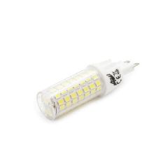 Led λάμπα κεραμική G9 6W διάφανη 6200Κ ψυχρό λευκό φως ντιμαριζόμενη δέσμης 360°