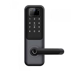 Bluetooth έξυπνος κύλινδρος με ψηφιακό πληκτρολόγιο και δαχτυλικό αποτύπωμα LILIWISE C1 V.A 95 σε ασημί χρώμα