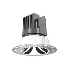 Σποτ led χωνευτό γυψοσανίδας 9W Φ85 3cct με επιλογή χρωματισμού φωτός σε λευκό χρώμα