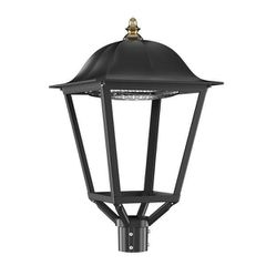 Led παραδοσιακό φανάρι πλατειών 60W 4000K ενδιάμεσο φως 8400lm σε μαύρο χρώμα IP65