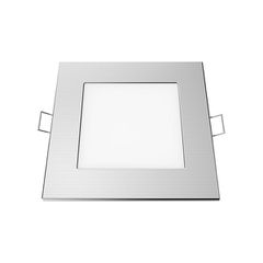 Φωτιστικό LED PANEL νίκελ ματ τετράγωνο χωνευτό 230VAC 6W ψυχρό χρώμα φωτός 6500K 470Lm 118x118mm