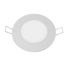 Φωτιστικό LED PANEL οροφής χωνευτό στρόγγυλο Φ100mm 230V 6W με θερμό χρώμα φωτός 3000K 450lm σε λευκό χρώμα