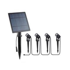 Σποτ κήπου με ηλιακό PANEL καρφωτό 4 τεμαχίων 1.5W 200LM 4000K ενδιάμεσο φως IP44