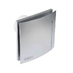 Εξαεριστήρας λουτρού υψηλής αισθητικής S 8W SILENT DESIGN 100 CHZ ασημί χρώμα με χαμηλή στάθμη θορύβου 26,5db Φ99