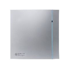 Εξαεριστήρας λουτρού S αθόρυβος Φ100mm 80m³/h 8Watt SILENT 100 CZ DESIGN ασημί με τάμπερ και φωτεινή ένδειξη λειτουργίας