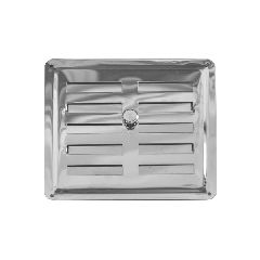 Ανοξείδωτη αντιμαγνητική γρίλλια 15X15cm με χειροκίνητη ρύθμιση διαφράγματος κατάλληλη για είσοδο και έξοδο αέρα