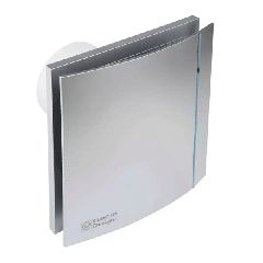Εξαεριστήρας μπάνιου SILENT DESIGN 100 CZ 8W Φ100 ασημί με αντικραδασμική τεχνολογία Silent Block και τάμπερ αντεπιστροφής