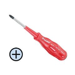 Κατσαβίδι μαγνητικό σταυρός PRO'SKIT 2X100mm κόκκινο χρώμα με εργονομική λαβή