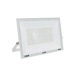 Προβολεάς LED SMD 100W 230V 3000K θερμό λευκό φως IP65 λευκό χρώμα