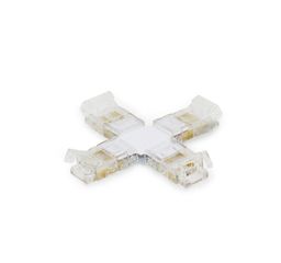 Μούφα σταυρός για μονόχρωμες ταινίες led smd 8mm