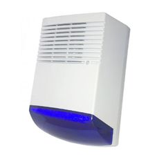 Αυτοδύναμη σειρήνα εξωτερικού χώρου 120dB FS-359-F6A BLUE με πορτοκαλί ή μπλε φάρο με 120 αναλαμπές ανά λεπτό IP55