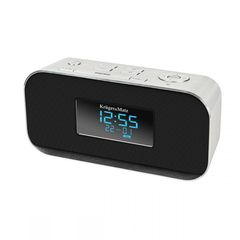Ραδιόφωνο - Ρολόϊ με λειτουργία Bluetooth AUX, USB με οθόνη LCD Kruger σε μαύρο - ασημί χρώμα