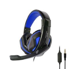 Ακουστικά Gaming με μικρόφωνο Oakorn P40 με μήκος 1.2m σε μαύρο-μπλε χρώμα