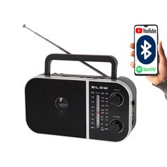 Ραδιόφωνο φορητό αναλογικό Βluetooth AM/FM με υποδοχή jack 3.5mm θύρα USB & κάρτα SD