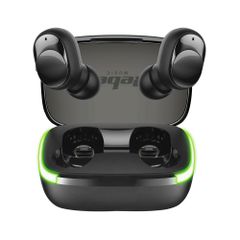 Ακουστικά ασύρματα in-ear με θήκη φόρτισης Rebel TWS-Y60 με εμβέλεια έως 10m μαύρο χρώμα