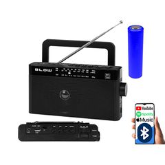 Αναλογικό φορητό ραδιόφωνο AM/FM RA9 BLOW με επαναφορτιζόμενη μπαταρία ή με τροφοδοσία ρεύματος