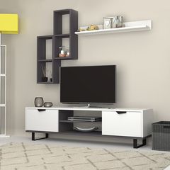 Σύνθεση τηλεόρασης Lonsa Megapap χρώμα λευκό 160x35x40εκ.