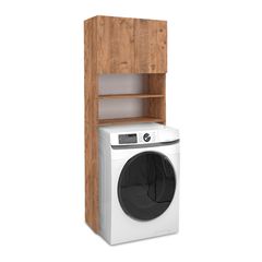 Έπιπλο πλυντηρίου Ramsey Megapap χρώμα pine oak 65x27x190,6εκ.