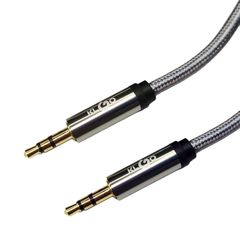 KLGO AUX-1 Stereo Audio Cable Mini Jack 3.5mm male - 3.5mm male 1m Silver - KLGO