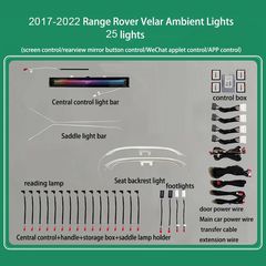 Digital iQ Ambient Light Range Rover Velar mod. 2017-2023, 25 Lights