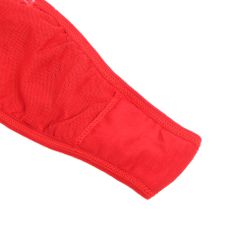 Red Christmas Sexy Plush Sequin Bodysuit-thumb-6