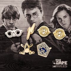 Harry Potter - Επάργυρα Σκουλαρίκια (Σετ Chocolate Frog, Harry's Glasses και Time Turner)