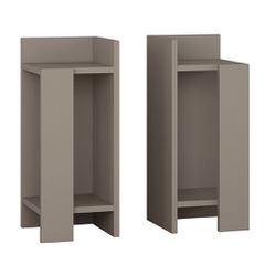 Κομοδίνο Awell pakoworld sonoma-λευκό 45x44x58εκ
