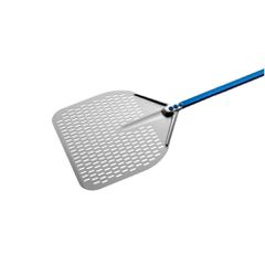 Φτυάρι Πίτσας διάτρητο 36x36cm αλουμινίου, με μπλε κοντάρι 1.2m, GIMETAL