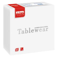 ΠΑΚΕΤΟ 50 Χαρτοπετσέτες Airlaid Tablewear 40x40 λευκές, FATO Ιταλίας- Συσκευασία 2 πακέτων