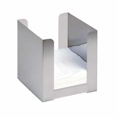 Ανοξείδωτη Χαρτοπετσετοθήκη (33x33) 17 X 17 X 18cm, Ελληνικής κατασκευής