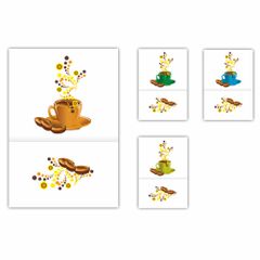 ΠΑΚΕΤΟ 2000 Χαρτοπετσέτες 1Φ 17x17 με 4 σχέδια Καφέ, FATO Ιταλίας