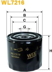 Wix Filters Φίλτρο Λαδιού - WL7216