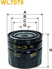 Wix Filters Φίλτρο Λαδιού - WL7078