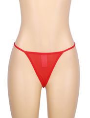 Red 2 Hook Back Sides Garter Belt Panty-thumb-10