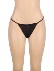 Black G-String With Diamond Back-thumb-4