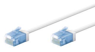 GOOBAY καλώδιο δικτύου 74285, CAT 6A U/UTP, ultra slim, copper, 500MHz, 0.5m, λευκό