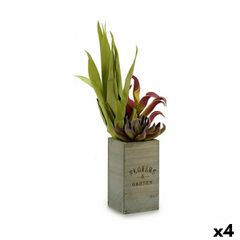 Διακοσμητικό Φυτό Ibergarden Flowers Garden 10 x 50 x 10 cm Καφέ Πράσινο (4 Μονάδες)