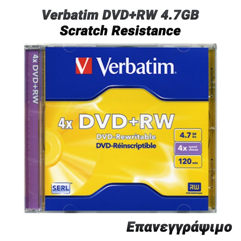 Verbatim DVD+RW 4.7GB Επανεγγράψιμο