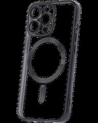 MagSafe TPU Color Chrome Case protect lens for iPhone 15 Pro Max Black