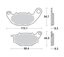 ΟΡΓΑΝΙΚΑ ΤΑΚΑΚΙΑ SP ORGANIC BRAKE PADS SP TBR968
