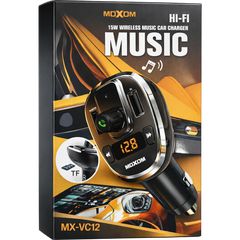 MOXOM MX-VC12 FM Transmitter Αυτοκινήτου Bluetooth 5.0 15W με Hands-Free & TF Card-thumb-1
