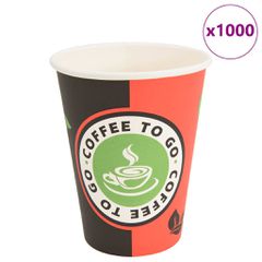 Χάρτινα κύπελλα καφέ 1000 τεμάχια 12oz 300ml Κόκκινο και μαύρο 4102788
