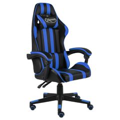 Καρέκλα Racing Μαύρο / Μπλε από Συνθετικό Δέρμα 20518