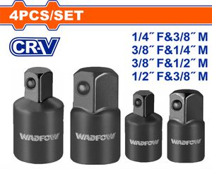 WADFOW WMS6404 ΣΕΤ ΑΝΤΑΠΤΟΡΕΣ ΑΕΡΟΣ ΜΑΥΡΟΙ 4ΤΕΜ
