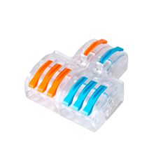 GloboStar® FAST-CONNECT 69910 Διπλή σε Εξαπλή Κλέμα Ταχείας Σύνδεσης & Διακλάδωσης Καλωδίων - 2 x Είσοδοι & 6 x Έξοδοι με Συμβατή Διατομή Καλωδίων 0.08mm² έως 2.5mm² - 250V/4KV 32A Max - Μ3.6 x Π4 x Υ