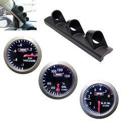 Σετ Οργάνων Αυτοκινήτου "Prosport" Mirror 52mm 4 Τεμαχίων Vacuum / Oil Temp / RPM / Βάση Κολώνας Τριπλή (CAR0030745)