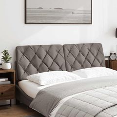 vidaXL Μαξιλάρι για Κεφαλάρι Taupe 160 εκ. Υφασμάτινο-thumb-1