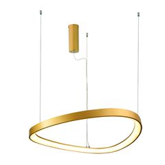 Φωτιστικό κρεμαστό LED Harmony 33W με δυνατότητα επιλογής απόχρωσης φωτός CCT 3000LM χρυσό αλουμινίου IP20 D42xH120cm
