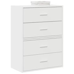 Ντουλάπια με 4 συρτάρια 2 τεμάχια Λευκό 60x31x40 cm 858822
